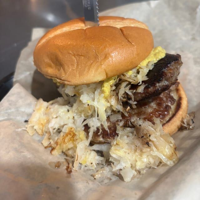 Angry Kraut Burger.