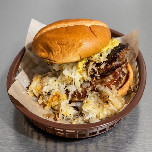 Angry Kraut Burger.